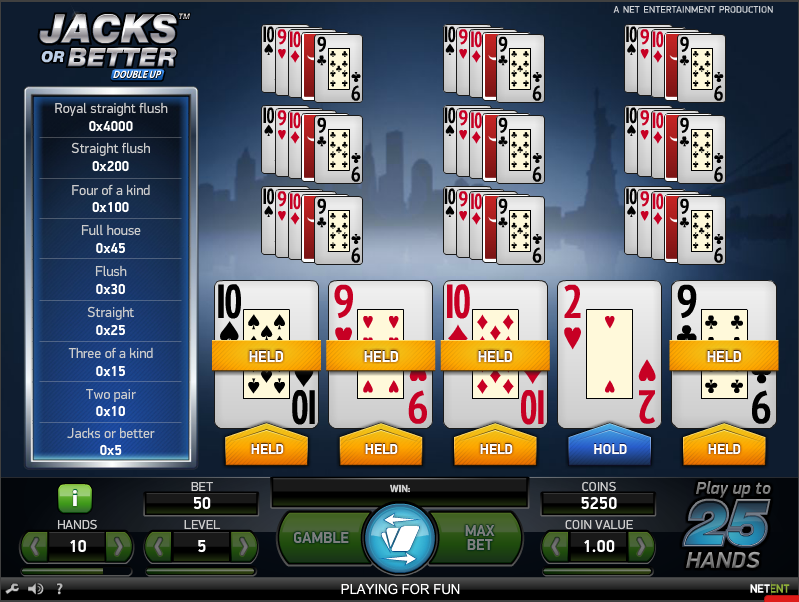 free multi hand video poker games